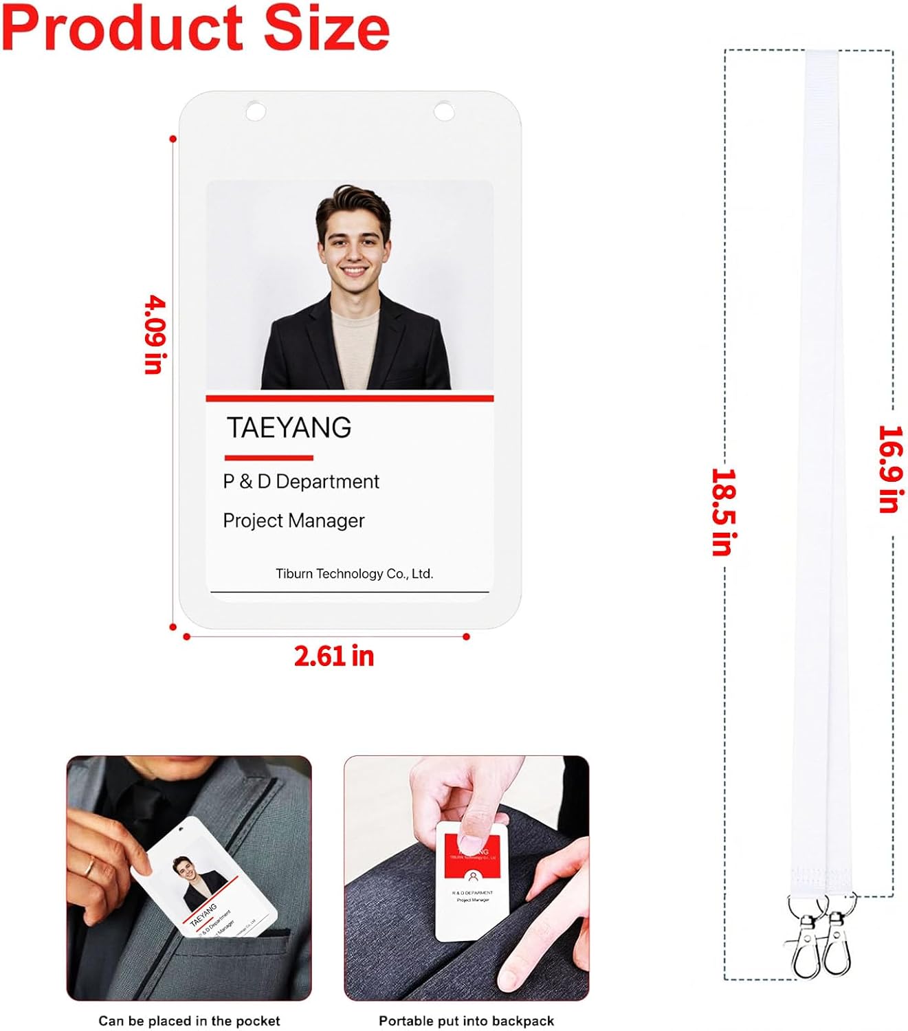 Tiburn 4.0 inch E-Ink Smart Badge Holder(iOS Only)